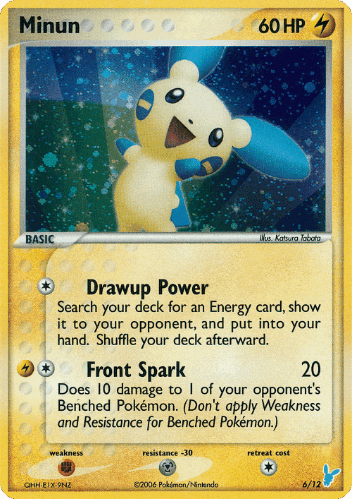 Minun Pokémon TCG card art