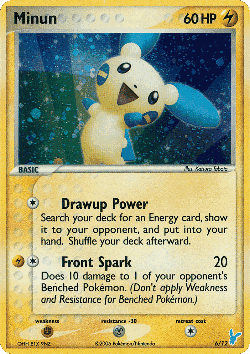 Minun Pokémon TCG card art
