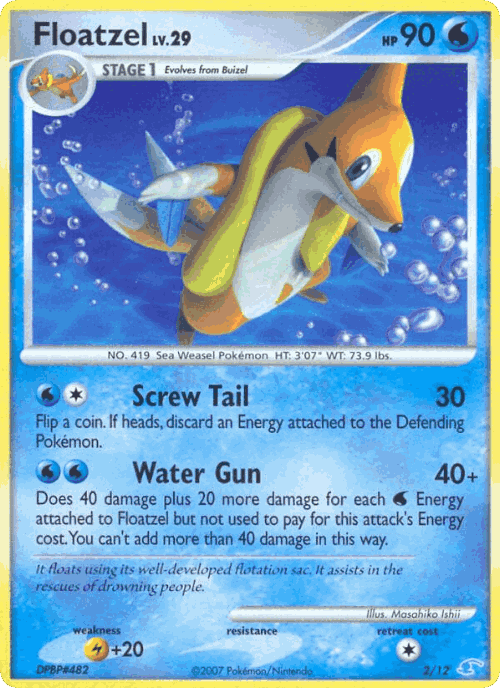Floatzel Pokémon TCG card art