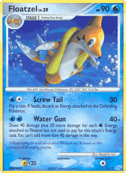Floatzel Pokémon TCG card art