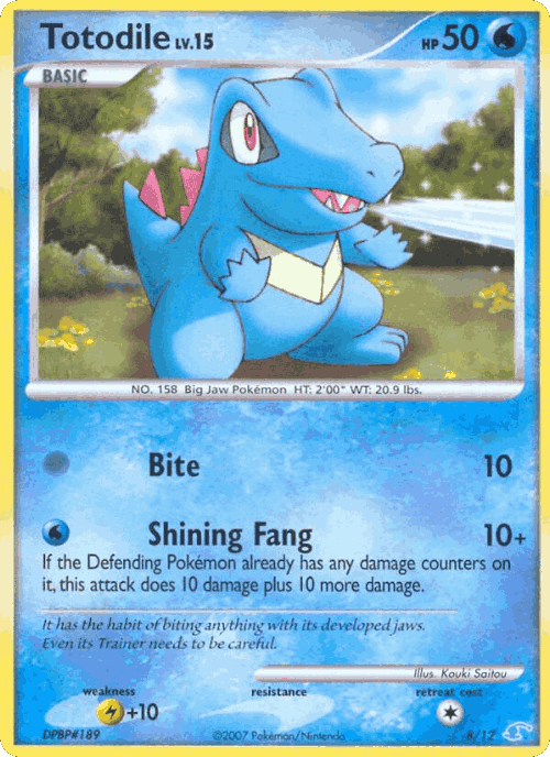 Totodile Pokémon TCG card art
