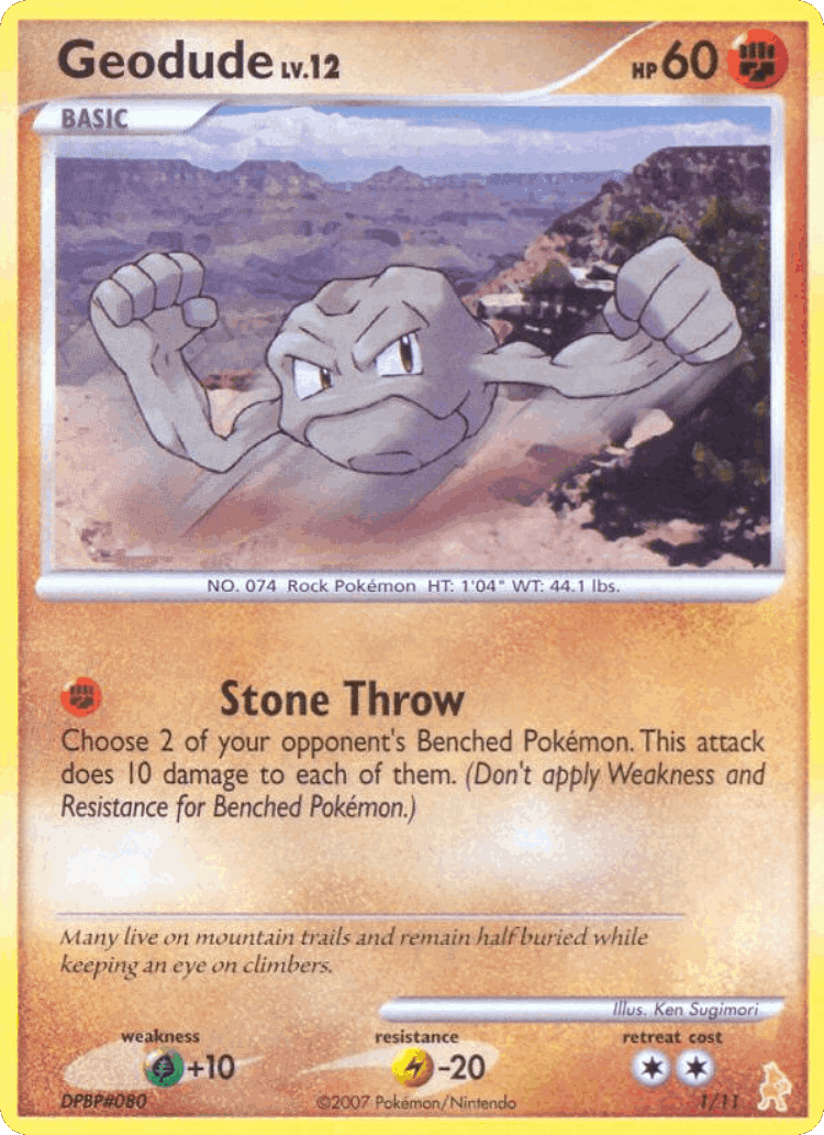 Geodude #1 from DP Trainer Kit Lucario - Common - Illustrated by Ken Sugimori