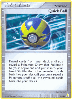 Quick Ball Pokémon TCG card art