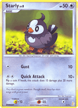 Starly Pokémon TCG card art