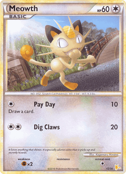 Meowth Pokémon TCG card art