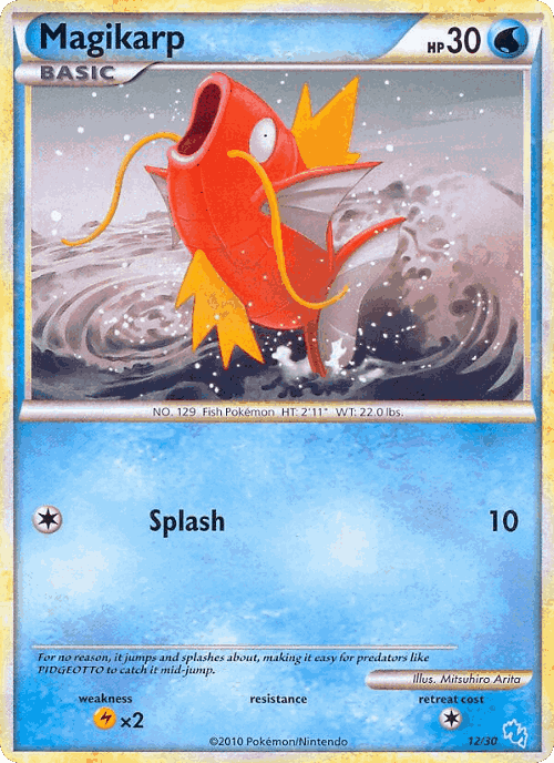 Magikarp #12 from HGSS Trainer Kit Gyarados - Common - Illustrated by Mitsuhiro Arita