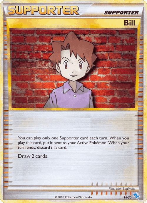 Bill #18 from HGSS Trainer Kit Gyarados - Common - Illustrated by Ken Sugimori