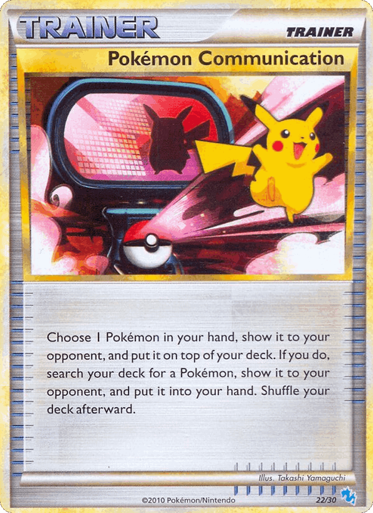 Pokémon Communication #22 from HGSS Trainer Kit Gyarados - Common - Illustrated by Takashi Yamaguchi