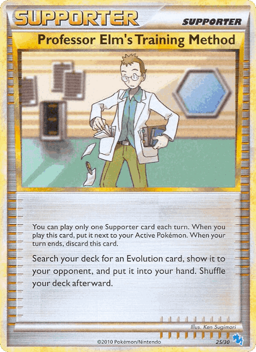 Professor Elm's Training Method #25 from HGSS Trainer Kit Gyarados - Common - Illustrated by Ken Sugimori