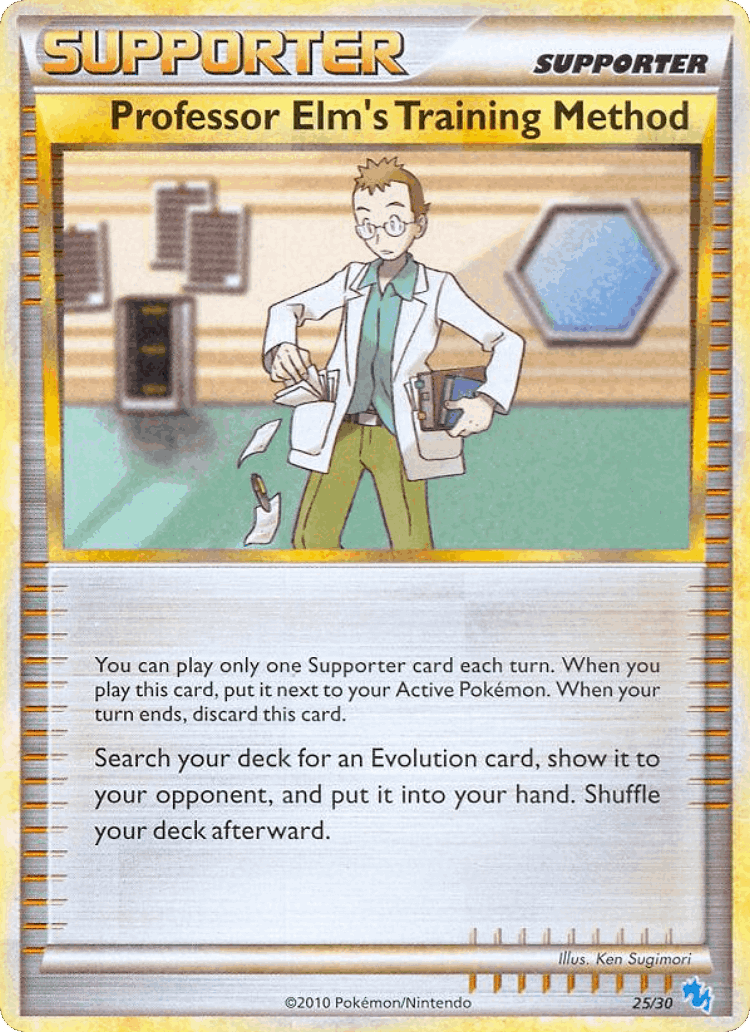 Professor Elm's Training Method #25 from HGSS Trainer Kit Gyarados - Common - Illustrated by Ken Sugimori
