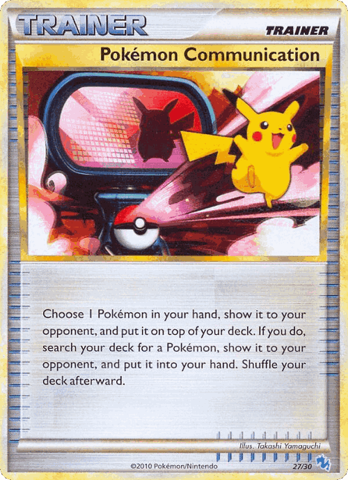 Pokémon Communication #27 from HGSS Trainer Kit Gyarados - Common - Illustrated by Takashi Yamaguchi