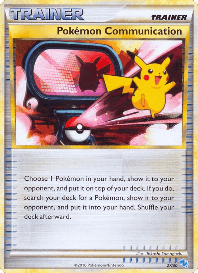 Pokémon Communication #27 from HGSS Trainer Kit Gyarados - Common - Illustrated by Takashi Yamaguchi