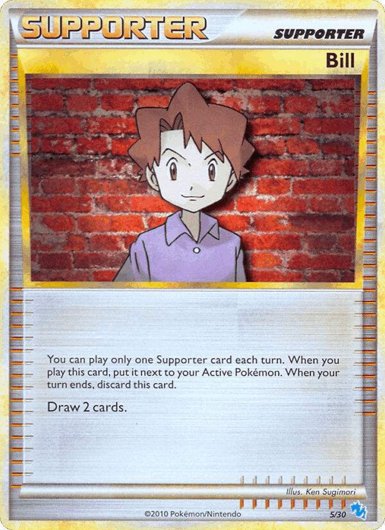 Bill #5 from HGSS Trainer Kit Gyarados - Common - Illustrated by Ken Sugimori