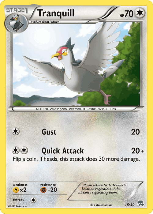 Tranquill #15 from BW Trainer Kit Zoroark - Common - Illustrated by Kouki Saitou