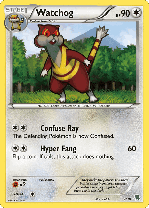 Watchog Pokémon TCG card art