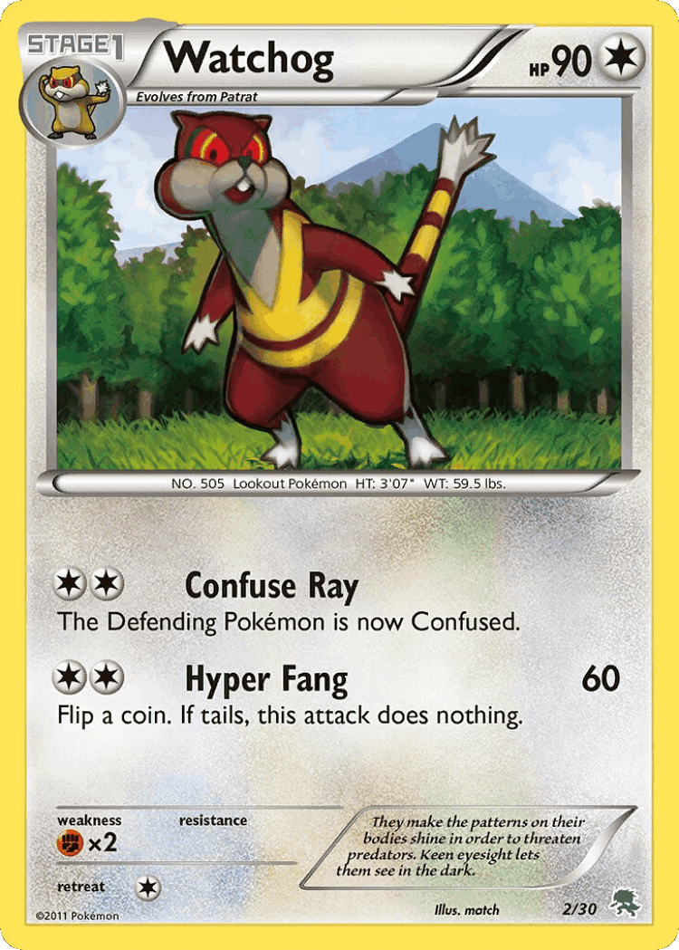 Watchog #2 from BW Trainer Kit Zoroark - Common - Illustrated by match