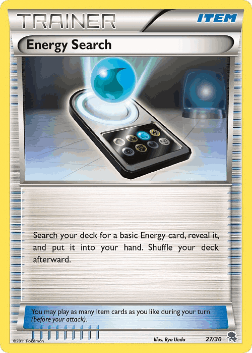 Energy Search #27 from BW Trainer Kit Zoroark - Common - Illustrated by Ryo Ueda