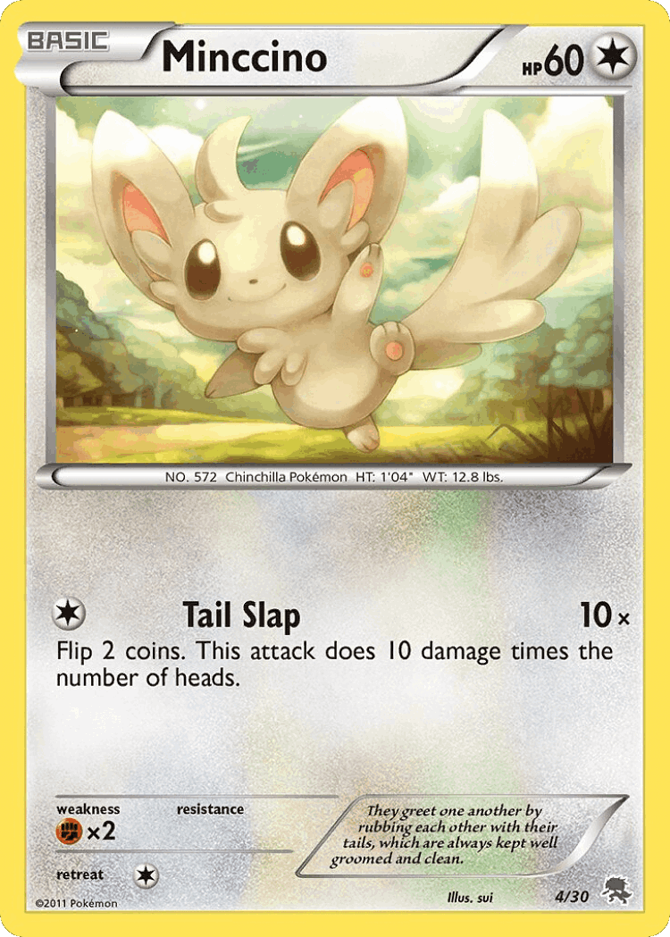Minccino #4 from BW Trainer Kit Zoroark - Common - Illustrated by sui