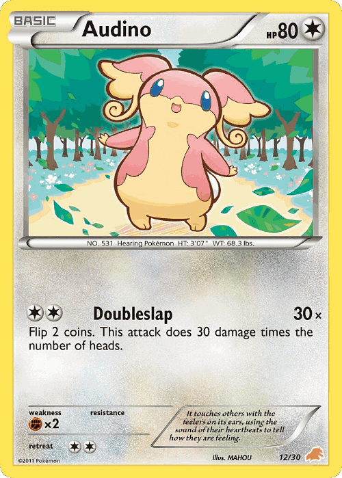 Audino Pokémon TCG card art