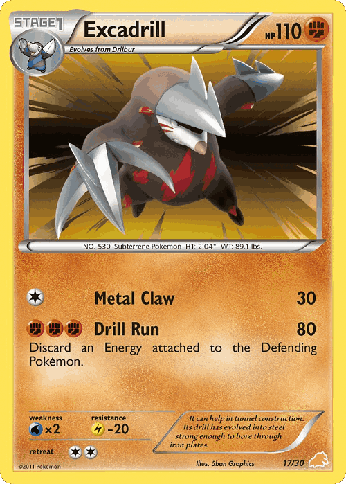 Excadrill #17 from BW Trainer Kit Excadrill - Common - Illustrated by 5ban Graphics