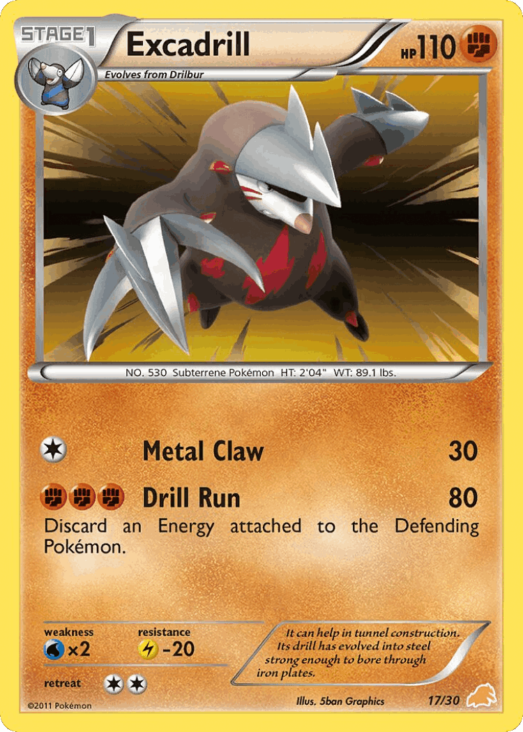 Excadrill #17 from BW Trainer Kit Excadrill - Common - Illustrated by 5ban Graphics