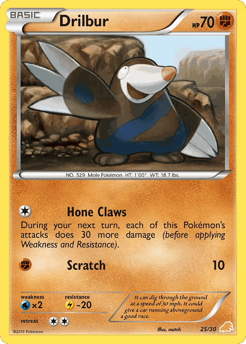 Drilbur #25 from BW Trainer Kit Excadrill - Common - Illustrated by match