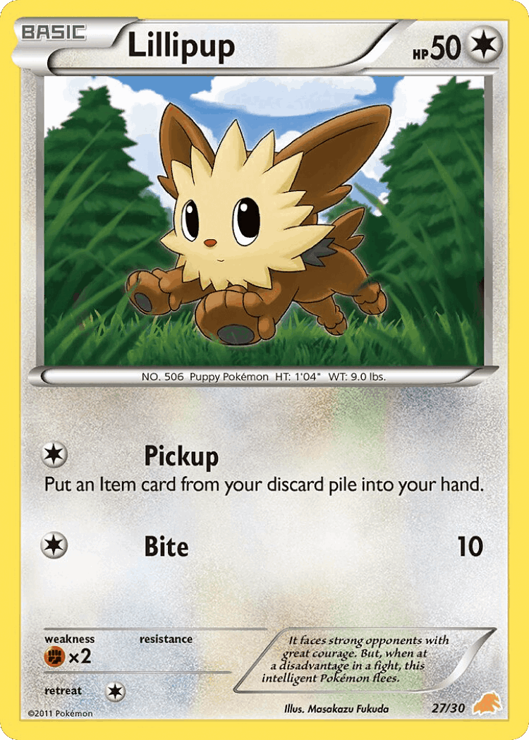 Lillipup #27 from BW Trainer Kit Excadrill - Common - Illustrated by Masakazu Fukuda