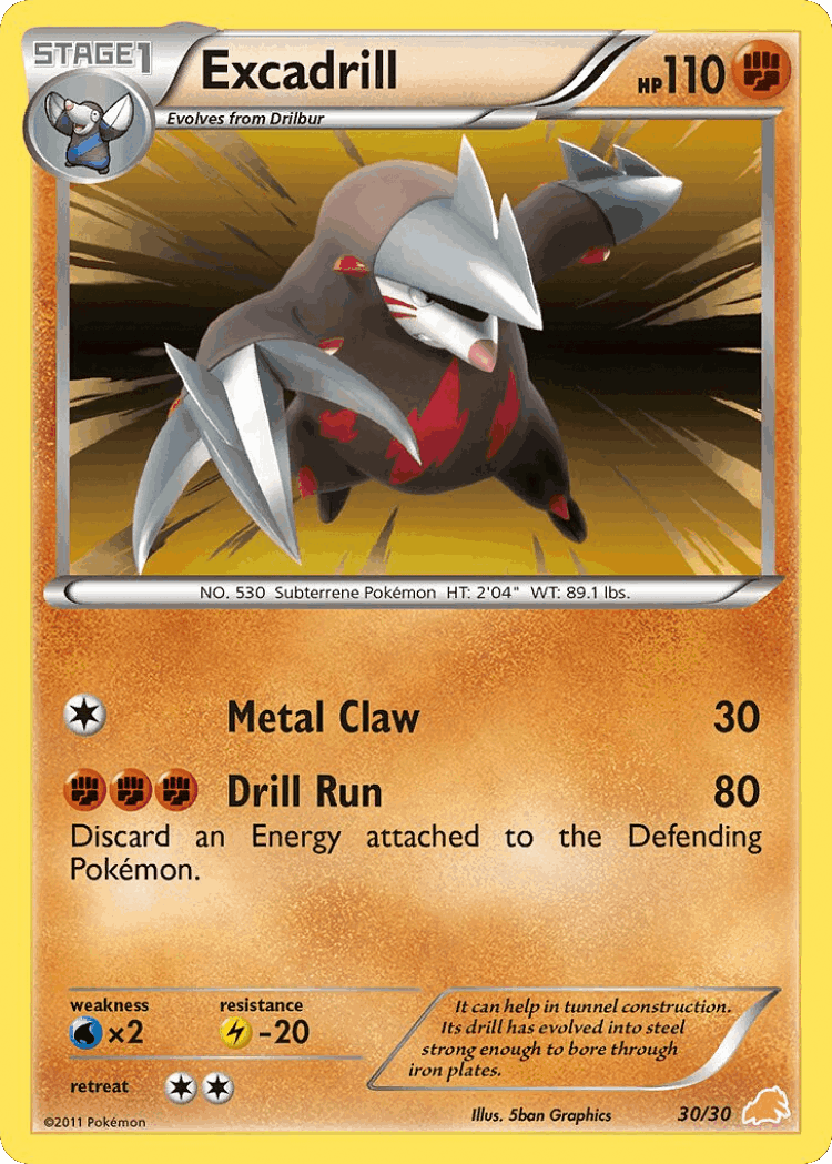 Excadrill #30 from BW Trainer Kit Excadrill - Common - Illustrated by 5ban Graphics