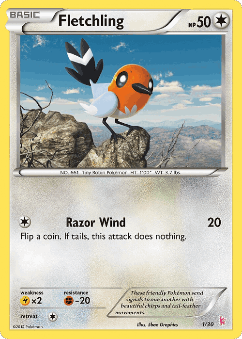 Fletchling Pokémon TCG card art
