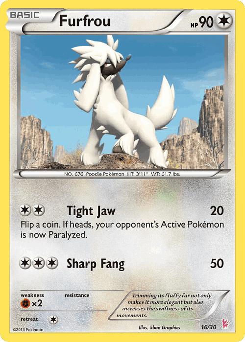 Furfrou Pokémon TCG card art
