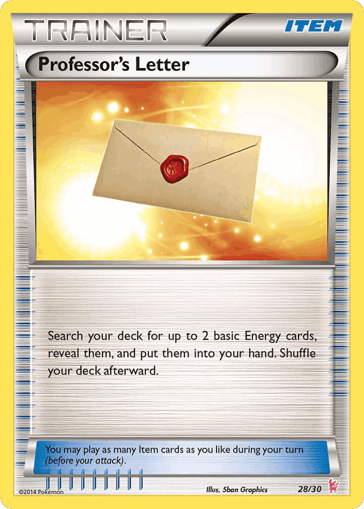 Professor's Letter #28 from XY Trainer Kit Sylveon - Common - Illustrated by 5ban Graphics