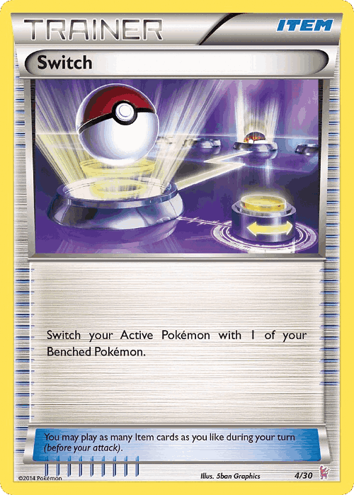 Switch #4 from XY Trainer Kit Sylveon - Common - Illustrated by 5ban Graphics