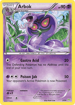 Arbok Pokémon TCG card art