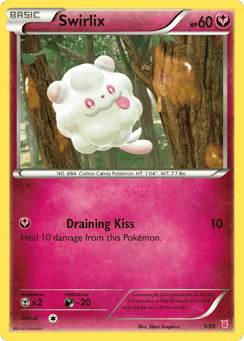 Swirlix Pokémon TCG card art