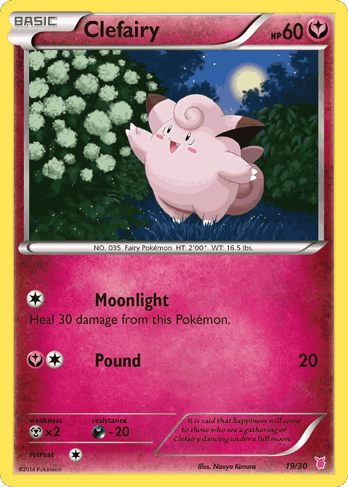 Clefairy #19 from XY Trainer Kit Wigglytuff - Common - Illustrated by Naoyo Kimura