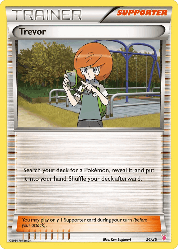 Trevor #24 from XY Trainer Kit Wigglytuff - Common - Illustrated by Ken Sugimori