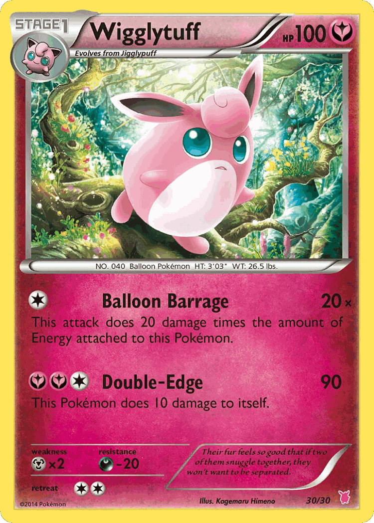Wigglytuff #30 from XY Trainer Kit Wigglytuff - Common - Illustrated by Kagemaru Himeno
