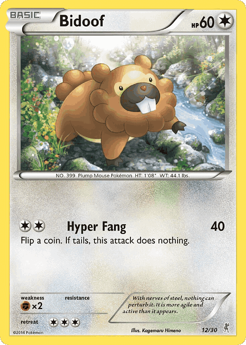 Bidoof Pokémon TCG card art