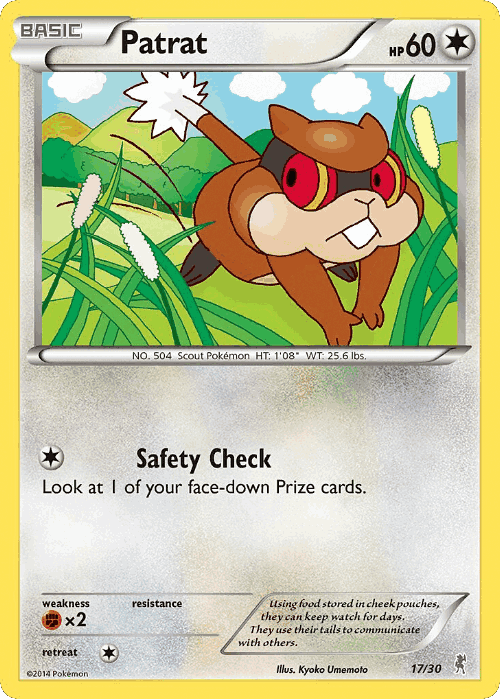 Patrat #17 from XY Trainer Kit Bisharp - Common - Illustrated by Kyoko Umemoto