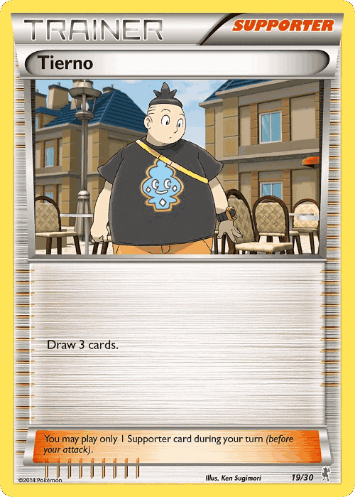 Tierno #19 from XY Trainer Kit Bisharp - Common - Illustrated by Ken Sugimori
