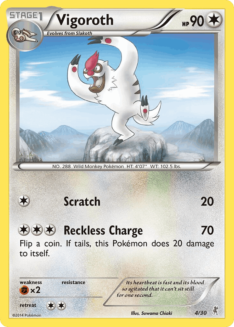 Vigoroth #4 from XY Trainer Kit Bisharp - Common - Illustrated by Suwama Chiaki