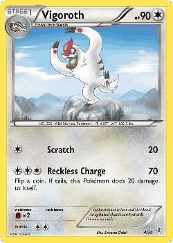Vigoroth Pokémon TCG card art