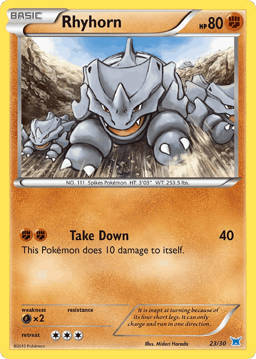 Rhyhorn XY Trainer Kit Latios card