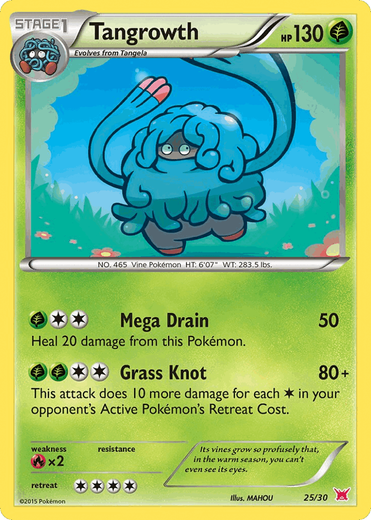 Tangrowth #25 from XY Trainer Kit Latias - Common - Illustrated by MAHOU