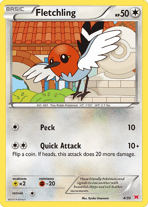 Fletchling XY Trainer Kit Latias card