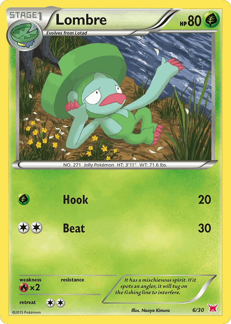 Lombre #6 from XY Trainer Kit Latias - Common - Illustrated by Naoyo Kimura