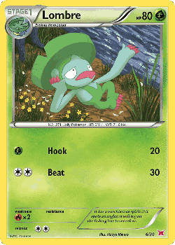 Lombre Pokémon TCG card art