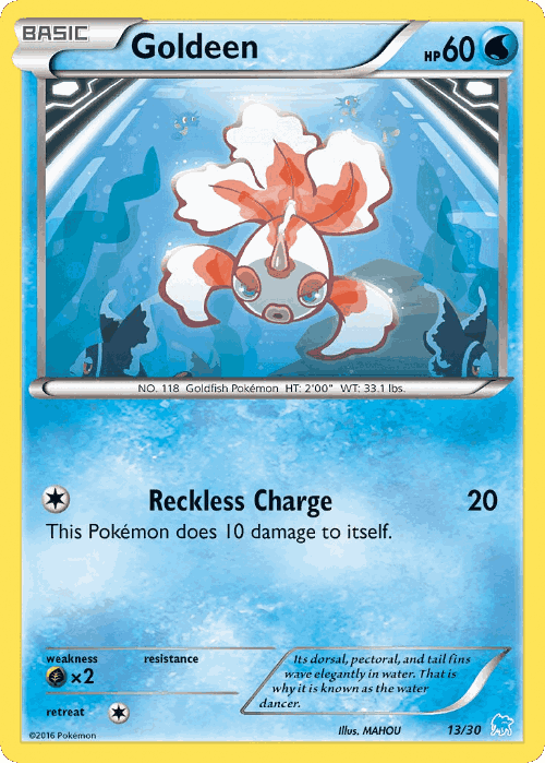 Goldeen #13 from XY Trainer Kit Suicune - Common - Illustrated by MAHOU
