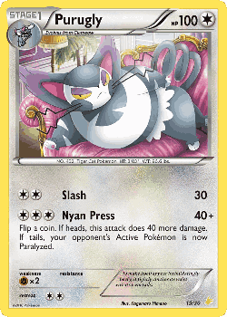 Purugly Pokémon TCG card art