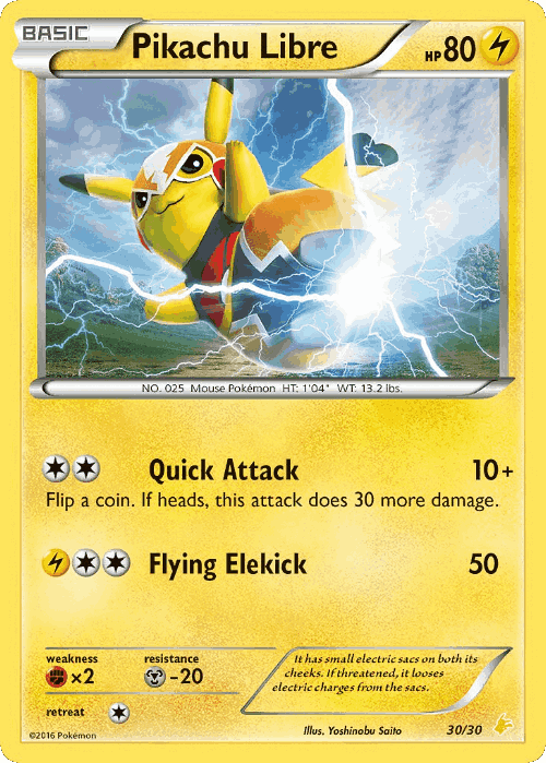 Pikachu Libre 30, XY Trainer Kit Pikachu Libre